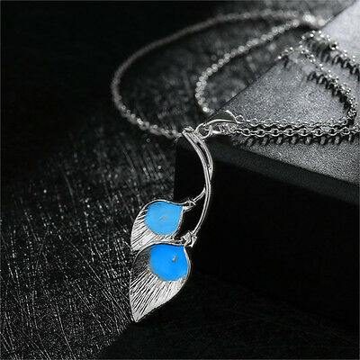 Fashionable Glow-in-the-Dark Leaf Pendant Necklace