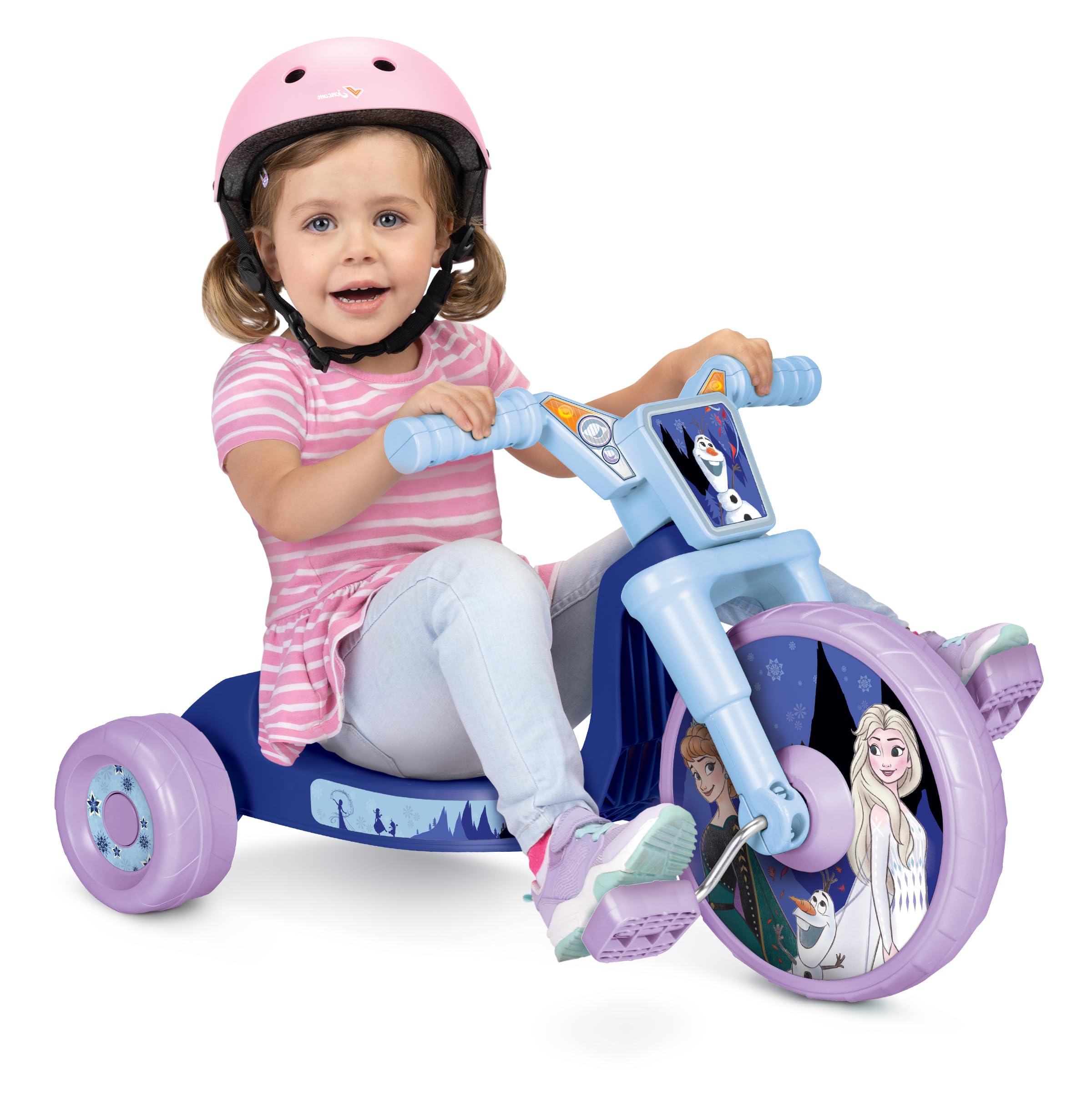 Frozen Ride-On 10" Fly Wheels Junior Cruiser Tricycle with Sounds - Toddler Bike Trike Ages 2-4