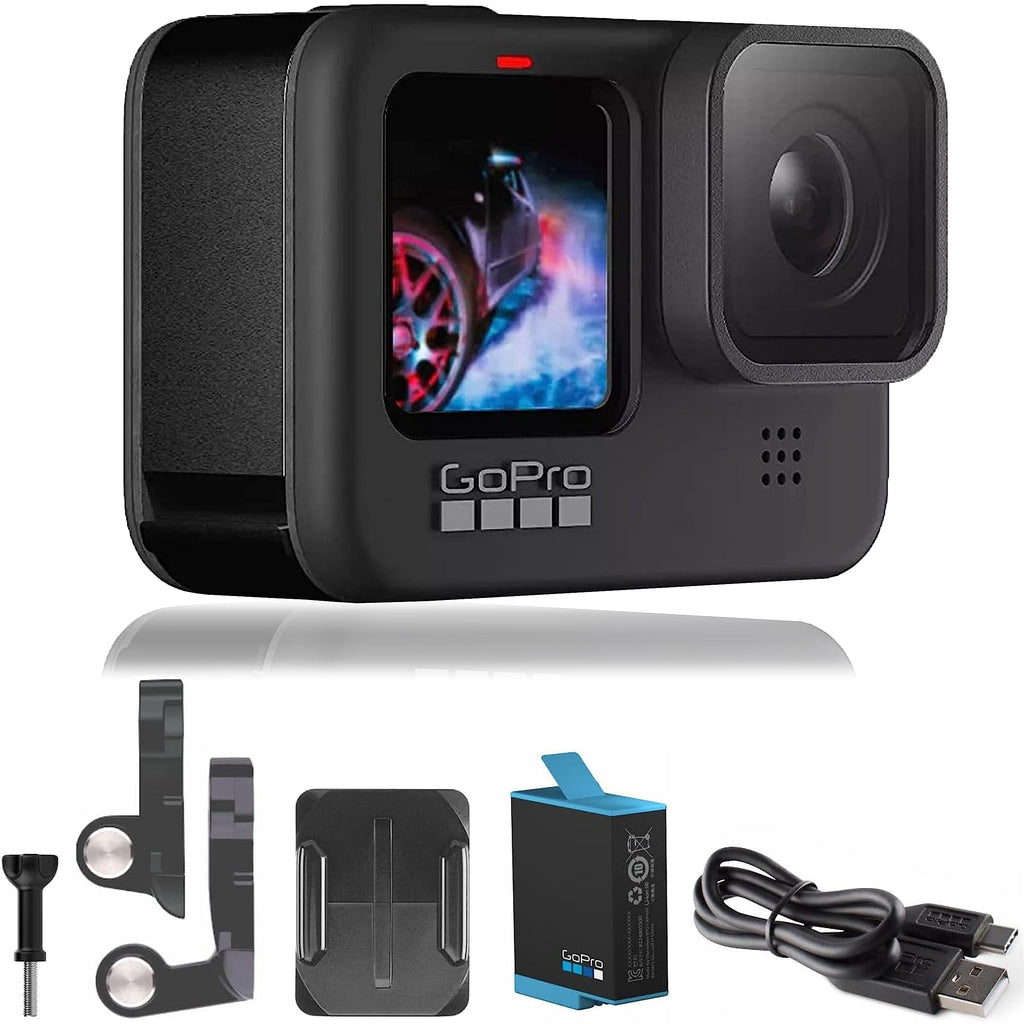 GoPro HERO9 Black - E-Commerce Packaging - Waterproof Action Camera with Front LCD and Touch Rear Screens 5K Ultra HD Video 20MP Photos 1080p Live Streaming Webcam Stabilization