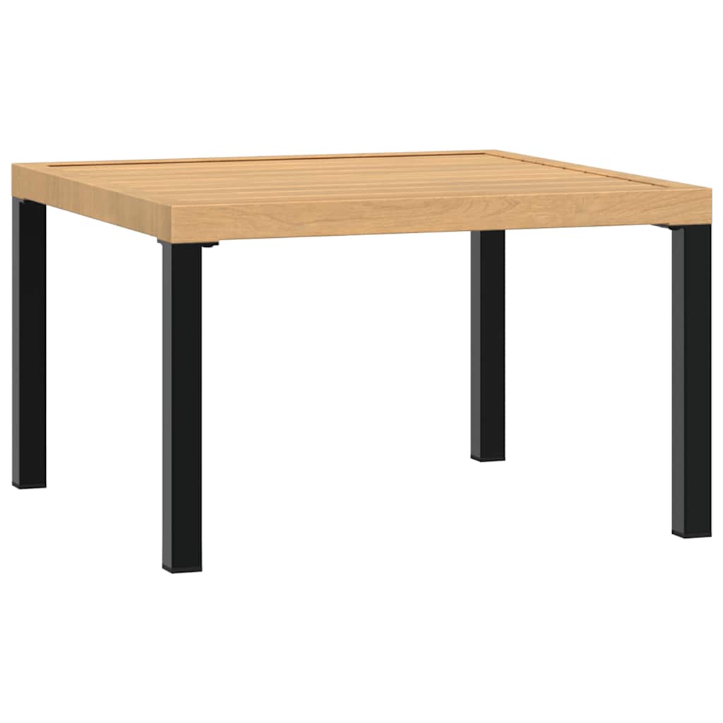 Mesa De Centro De Jardín Aluminio Negro 65X65X40 Cm