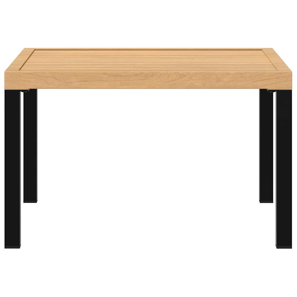 Mesa De Centro De Jardín Aluminio Negro 65X65X40 Cm