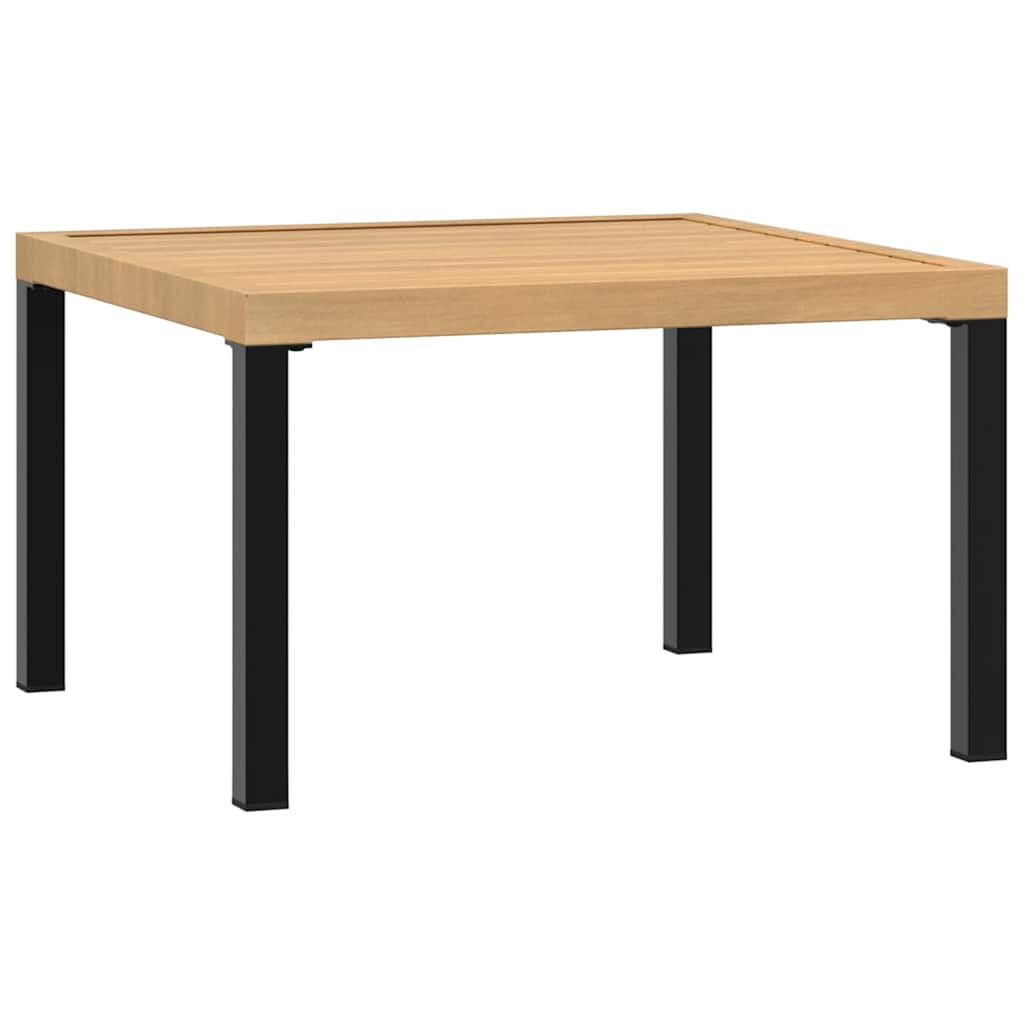 Mesa De Centro De Jardín Aluminio Negro 65X65X40 Cm