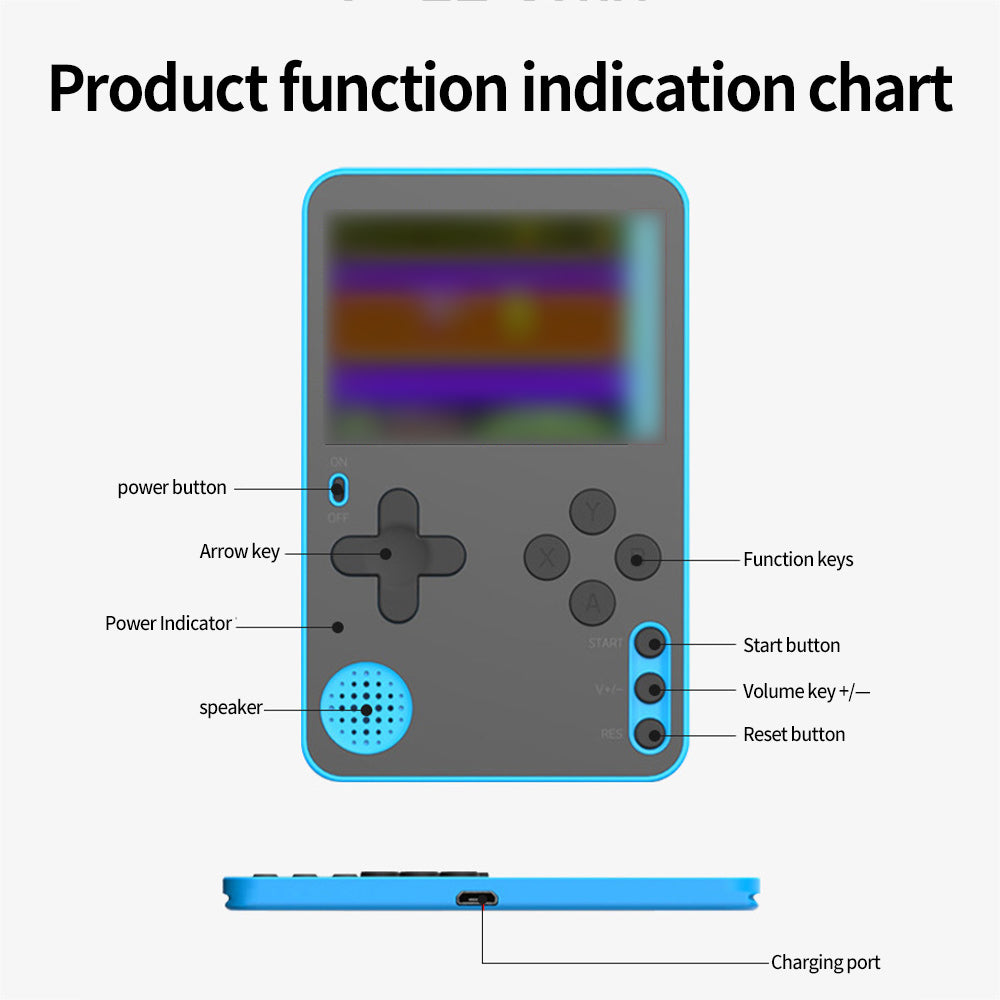 500 in 1 Retro Handheld 2.4" Color Game Console
