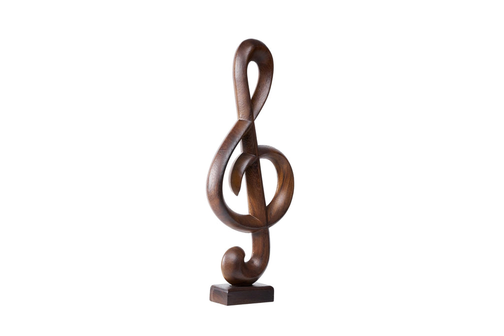 Handicraftviet Wooden Music Note Sculpture for Home Decoration and Music Lovers Music Note Décor for Music Teachers on Christmas (Wood Music Note Black)