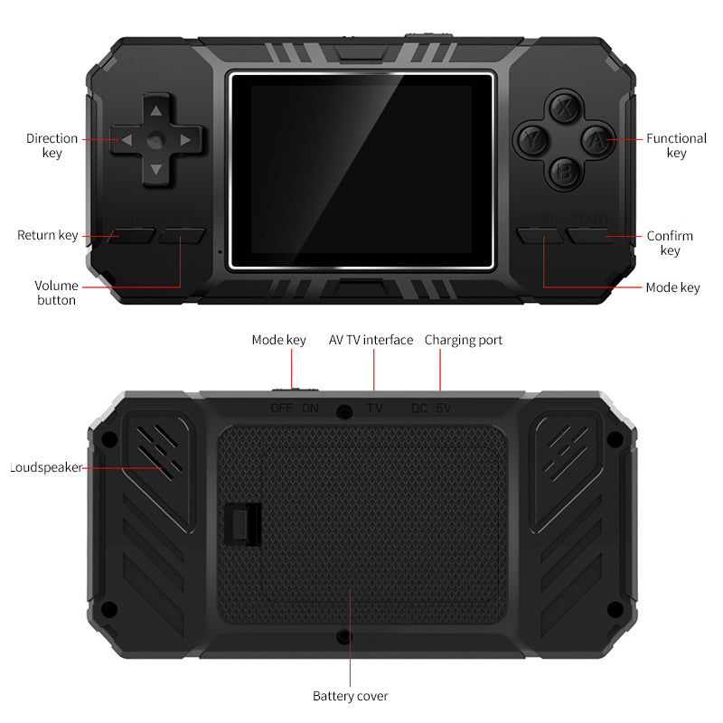 Retro 8-Bit Handheld Game Console with 3-Inch LCD