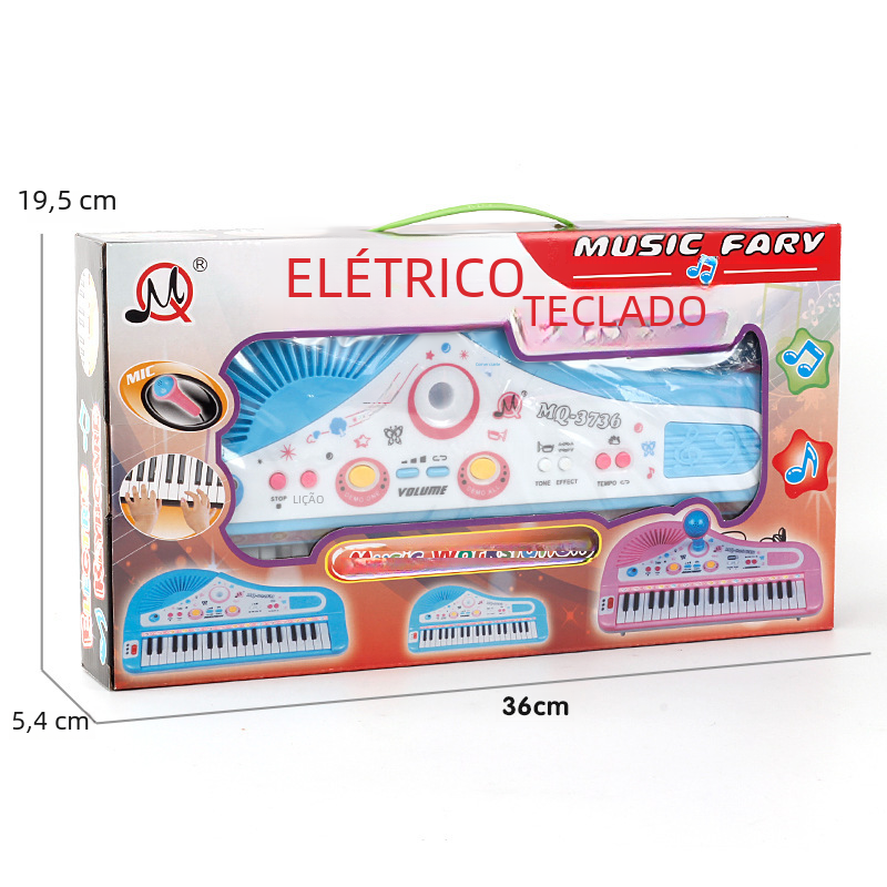 Kids' 37-Key Fun Keyboard with Mic