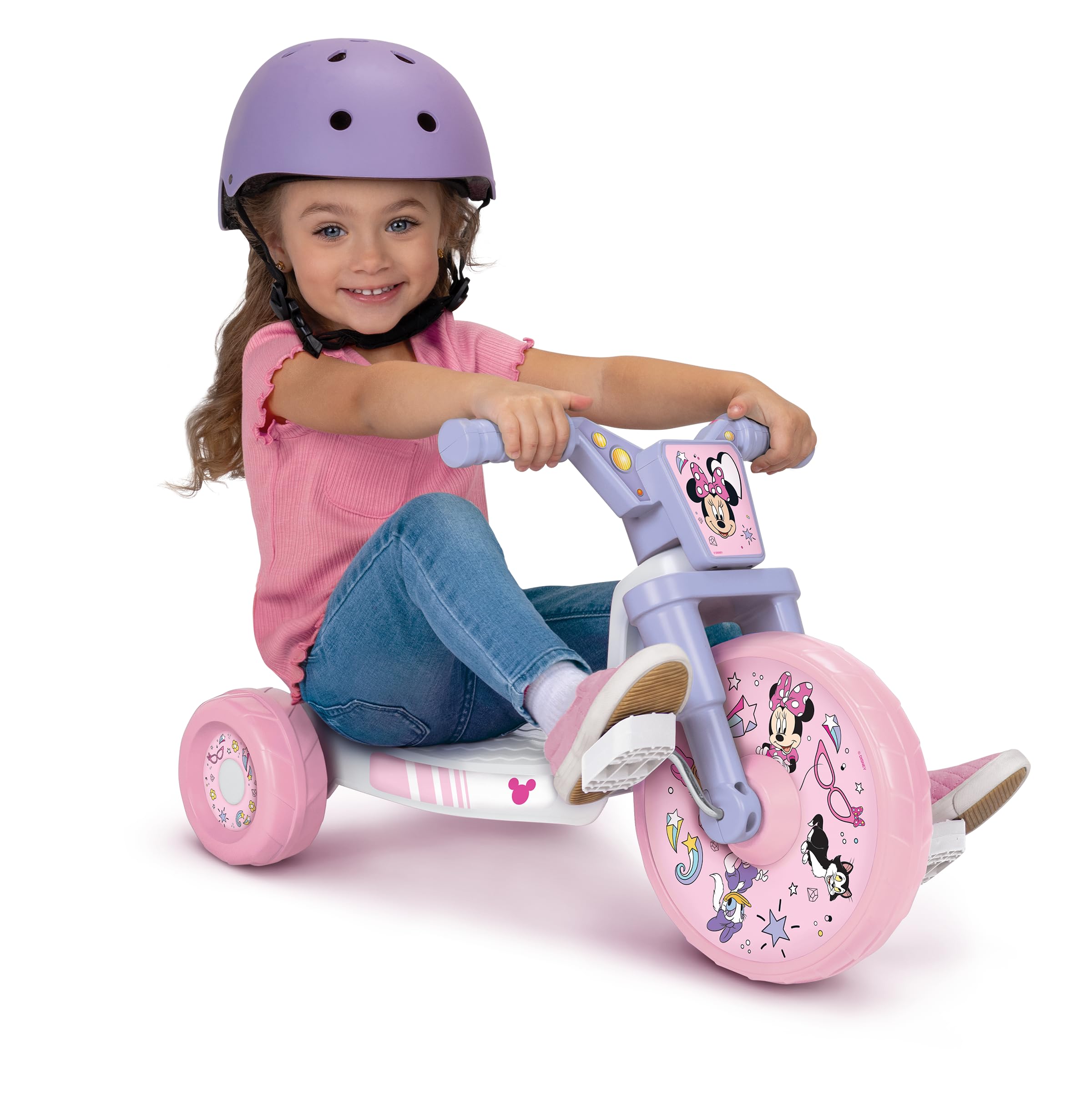 MINNIE MOUSE Ride-On 10" Fly Wheels Junior Cruiser Tricycle with Sounds - Toddler Bike Trike Ages 2-4