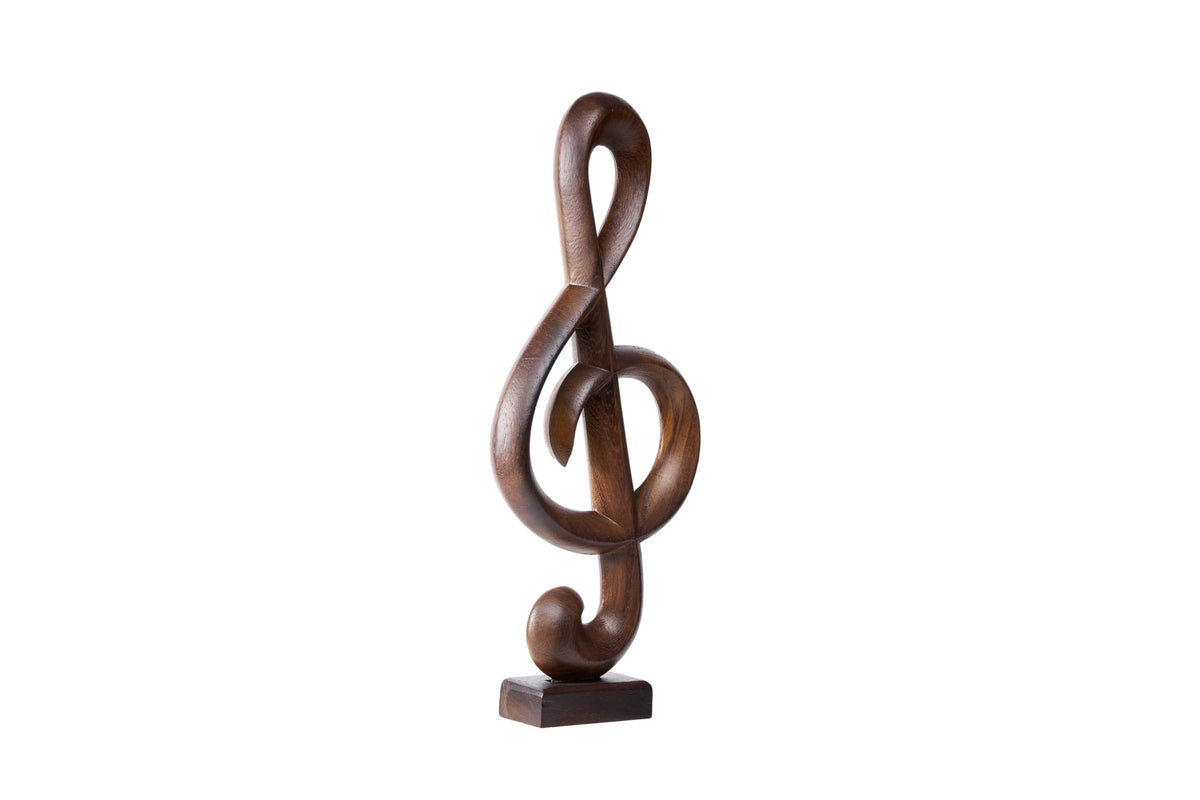 Handicraftviet Wooden Music Note Sculpture for Home Decoration and Music Lovers Music Note Décor for Music Teachers on Christmas (Wood Music Note Black)